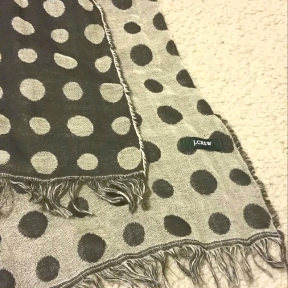 J. Crew Reversible Polkadot Scarf - Picture 2 of 7